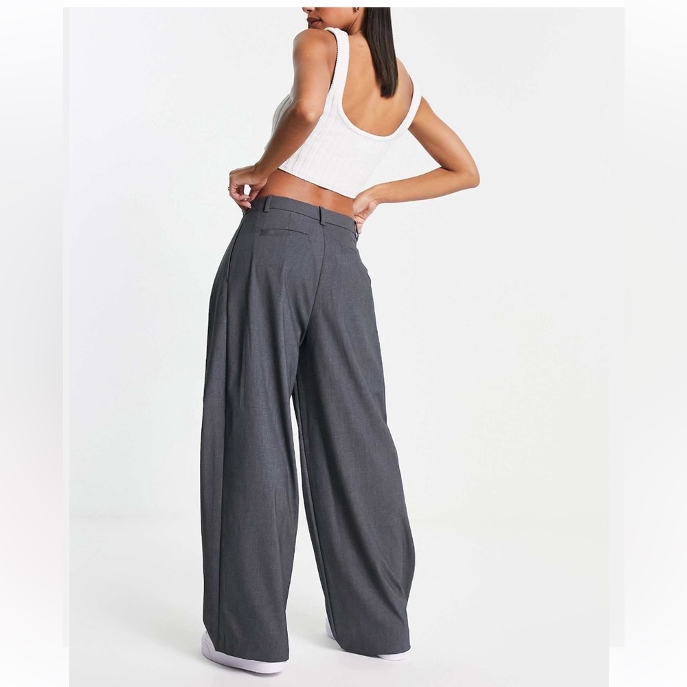HOLDforEXJ NWT- WEEKDAY- HAZEL- EUR 44- SUIT PANTS in GRAY MELANGE - Picture 2 of 11